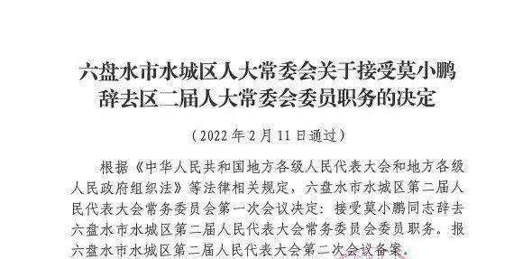 水城县最新人事任免,水城县人大常委会任免名单